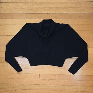 AllSaints, Ridley Crop Batwing Jumper/Sweater, Black, EUC, Women's XS